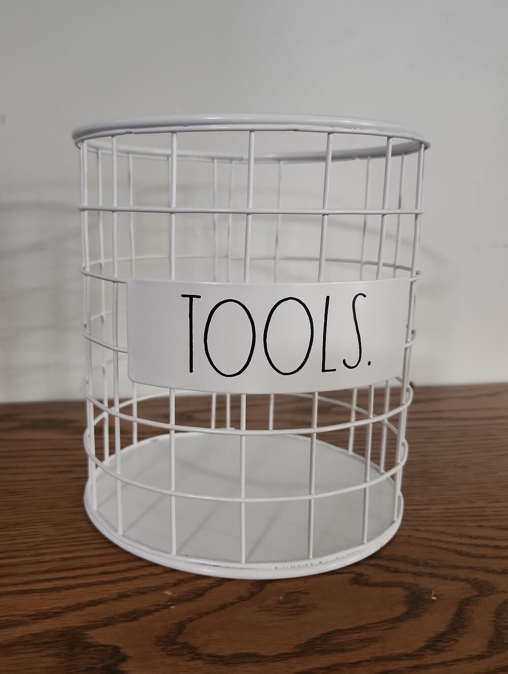 Rae Dunn White Wire 'TOOLS.' Organizer Basket